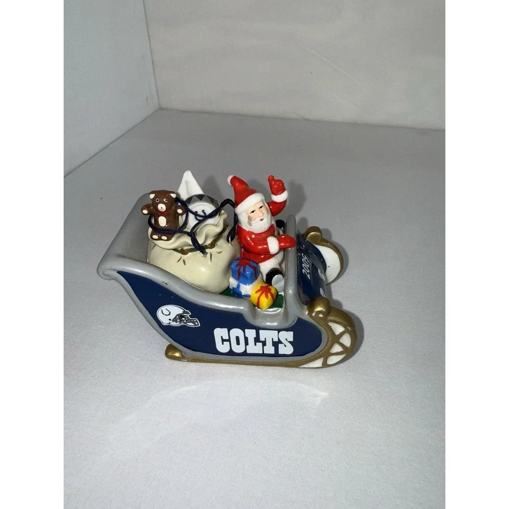 Indianapolis Colts 2009 Santa Sleigh Christmas Ornament NFL Football Decor